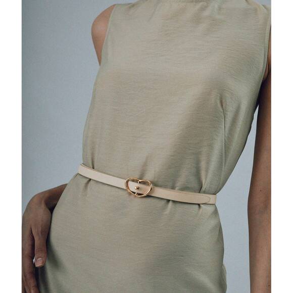 NEW LIZZIE FORTUNATO skinny georgia belt in butter main image 2
